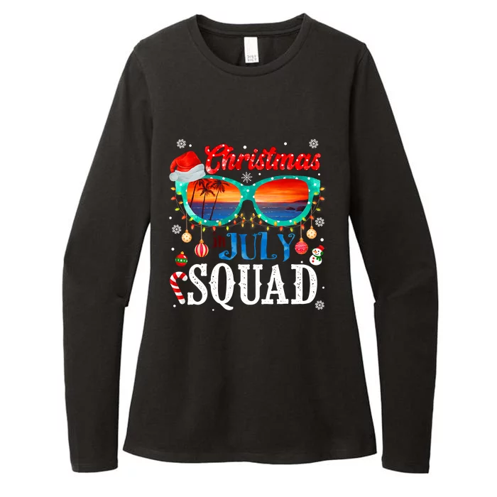 Christmas In July Squad Sunglasses Summer Beach Funny Xmas Womens CVC Long Sleeve Shirt