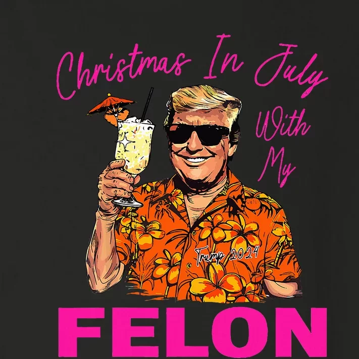 Christmas In July With My Felon Trump 2024 Summer Vacation Toddler Long Sleeve Shirt