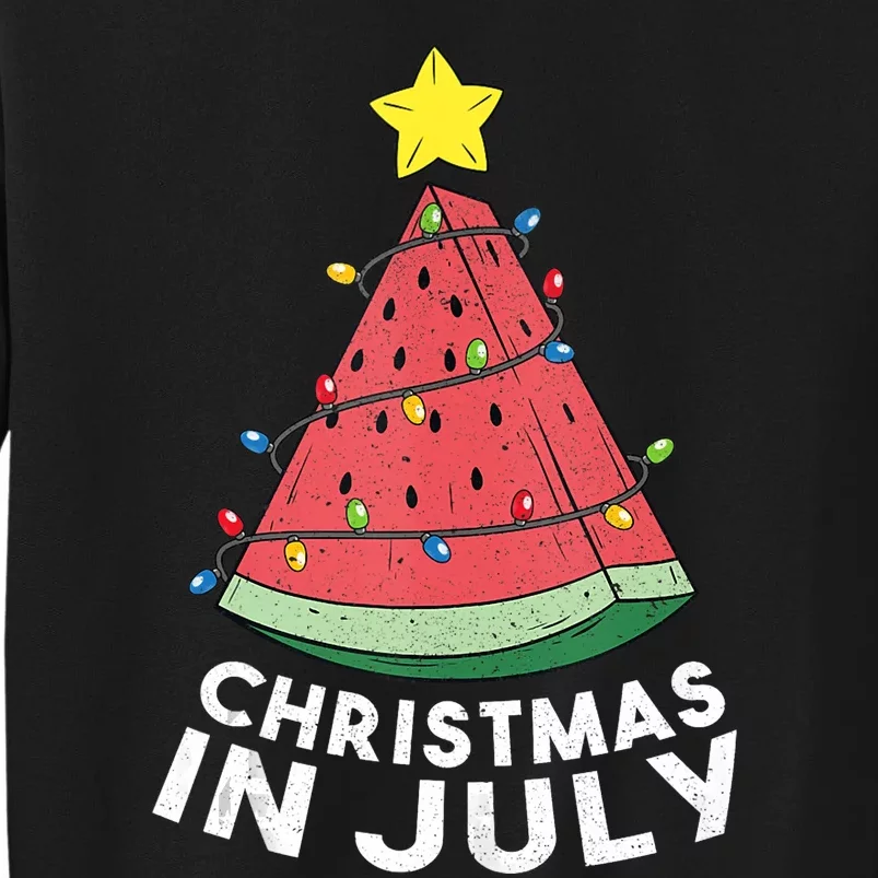 Christmas In July Summer Watermelon Xmas Tree Men Women Kids Sweatshirt