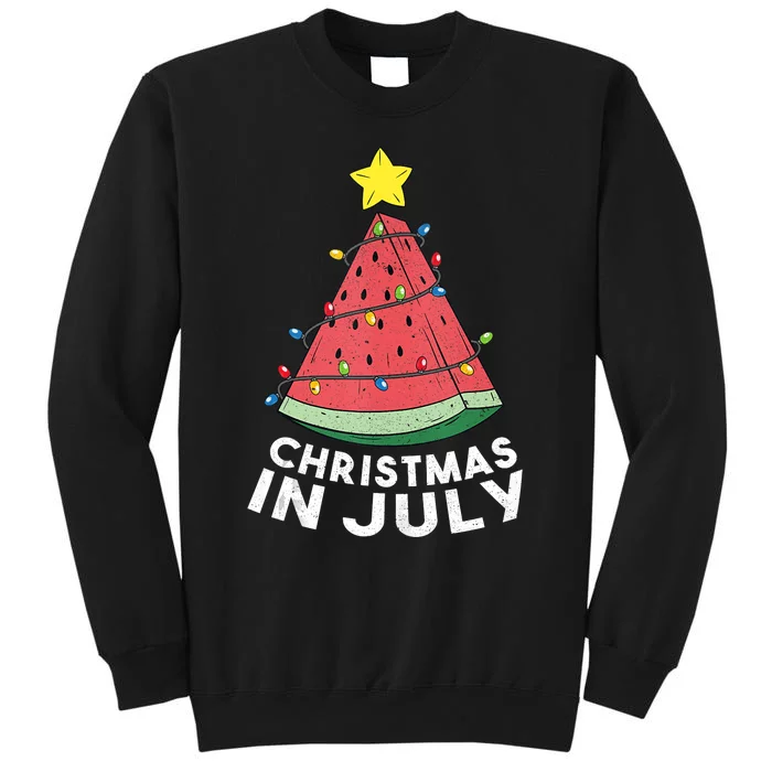 Christmas In July Summer Watermelon Xmas Tree Men Women Kids Sweatshirt