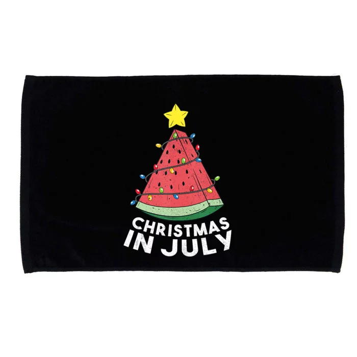 Christmas In July Summer Watermelon Xmas Tree Men Women Kids Microfiber Hand Towel