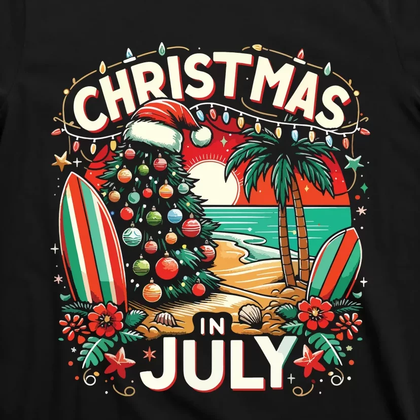 Christmas In July Summer Beach Vacation Xmas T-Shirt