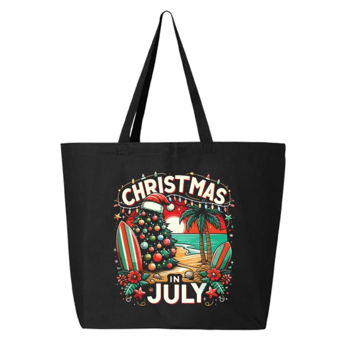 Christmas In July Summer Beach Vacation Xmas 25L Jumbo Tote