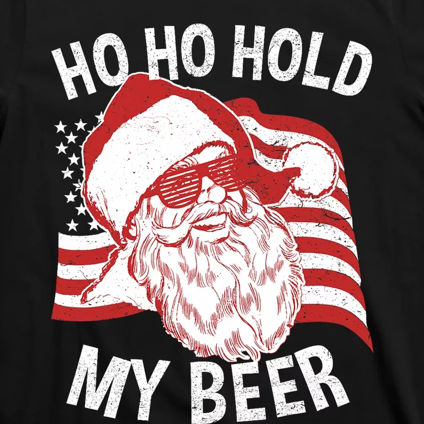 Christmas In July Santa Ho Ho Hold My Beer T-Shirt