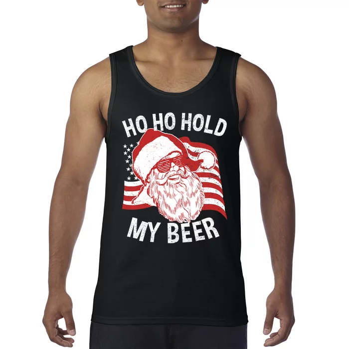 Christmas In July Santa Ho Ho Hold My Beer Tank Top