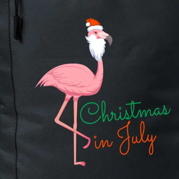 Christmas In July Pink Flamingo Santa Gift Daily Commute Backpack