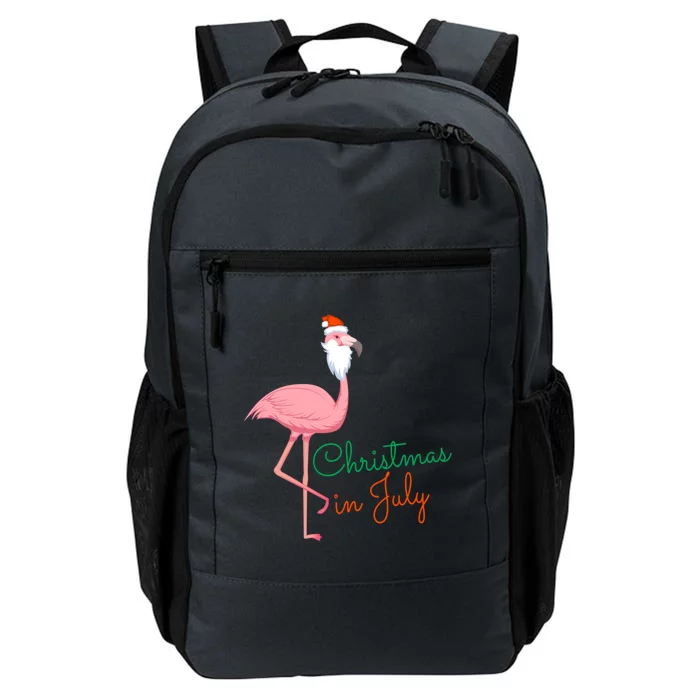 Christmas In July Pink Flamingo Santa Gift Daily Commute Backpack