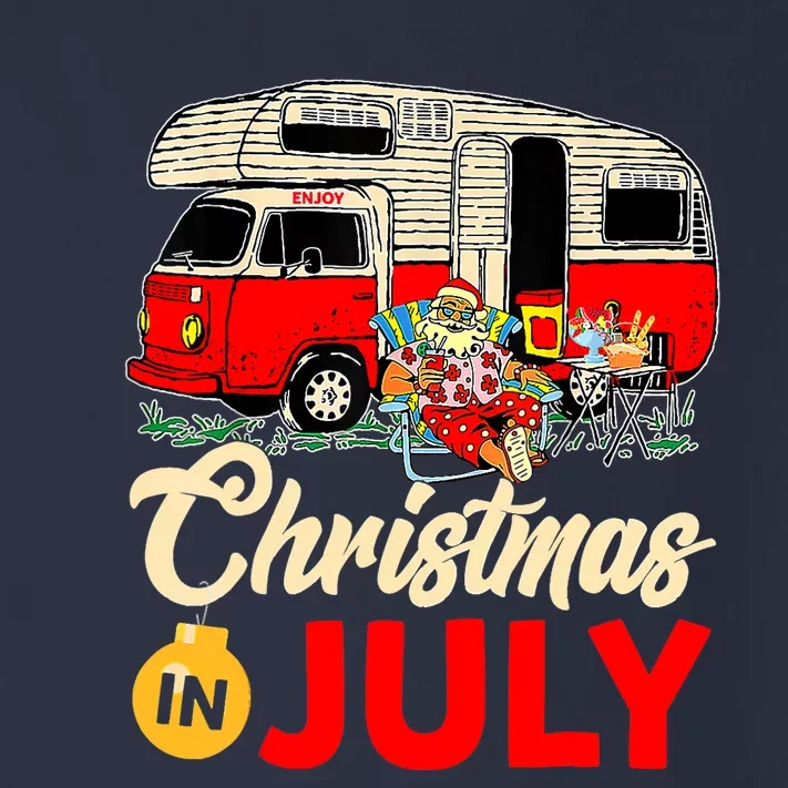 Christmas In July Camping Santa Campers Summer Vacay Toddler Long Sleeve Shirt