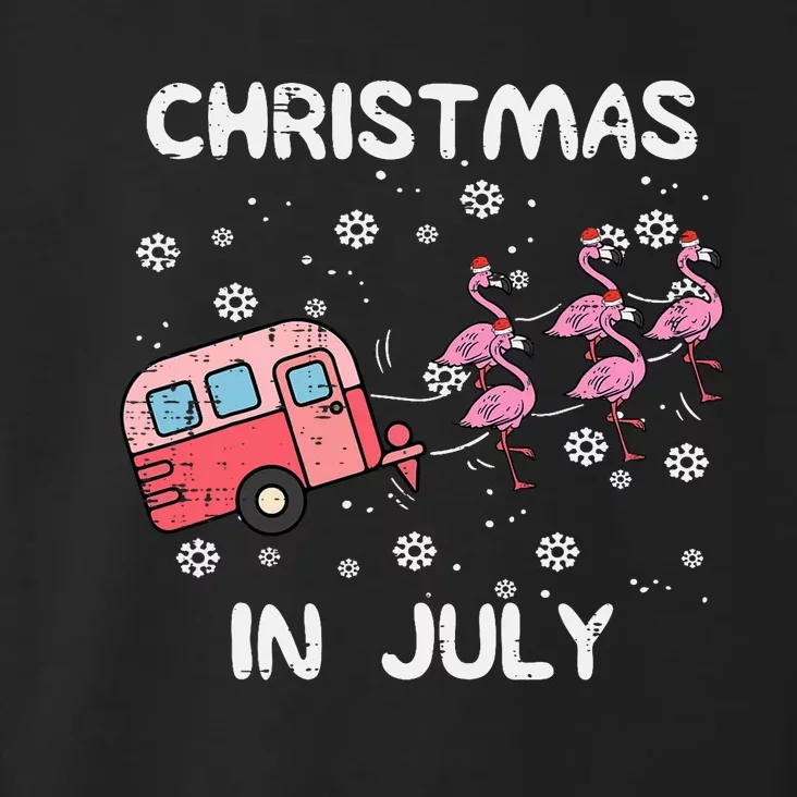 Christmas In July Flamingo Trailer Summer Xmas Camp Camper Toddler Hoodie