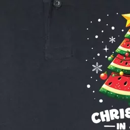 Christmas In July Watermelon Xmas Tree Summer Softstyle Adult Sport Polo