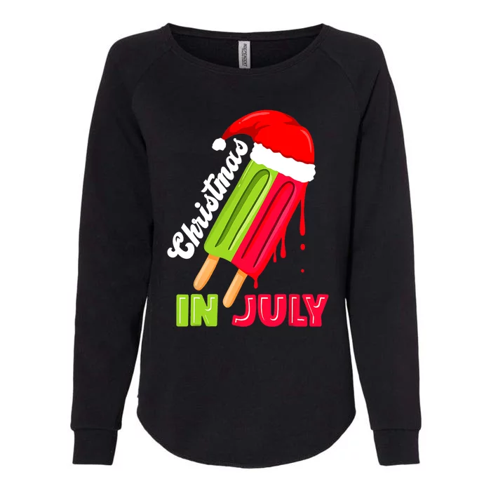 Christmas In July Watermelon Ice Pops Fun Christmas In July Womens California Wash Sweatshirt