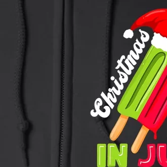 Christmas In July Watermelon Ice Pops Fun Christmas In July Full Zip Hoodie