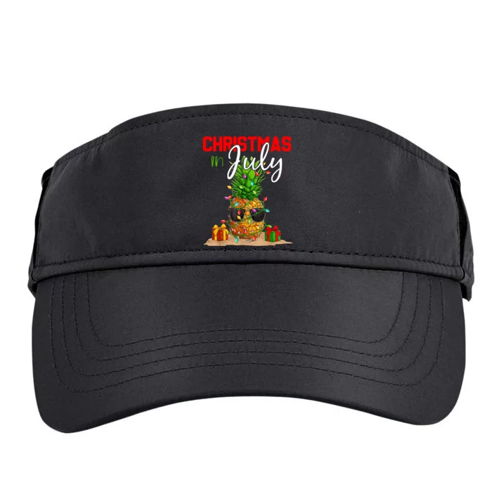 Christmas In July Pineapple Xmas Tree Summer Vacation Adult Drive Performance Visor