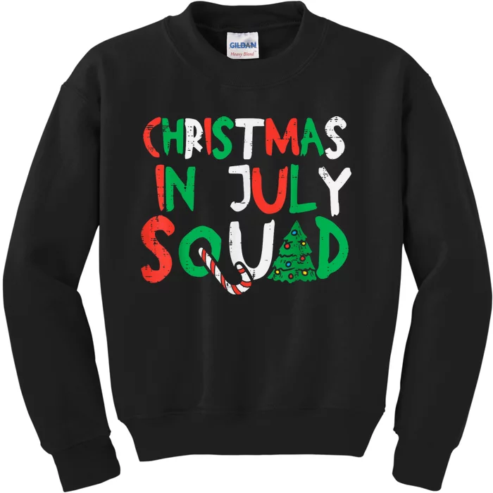 Christmas In July Squad Funny Summer Xmas Men Women Kids Kids Sweatshirt