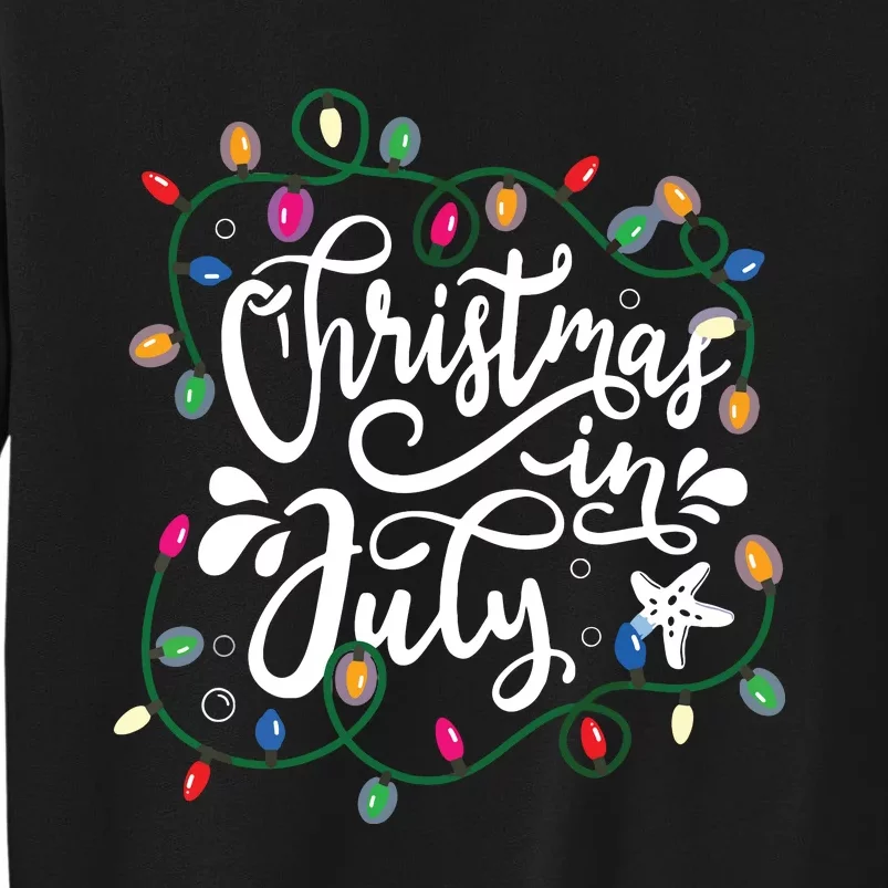 Christmas In July Lights Funny Summer Xmas Sweatshirt