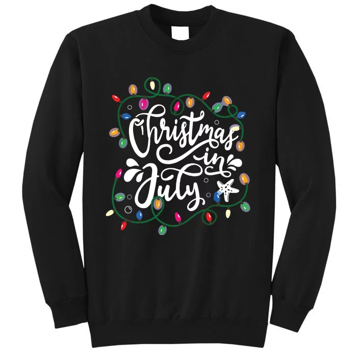 Christmas In July Lights Funny Summer Xmas Sweatshirt