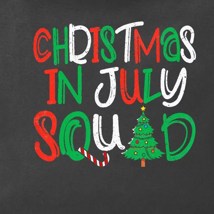 Christmas In July Squad Funny Summer Xmas Zip Tote Bag