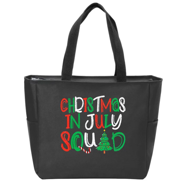 Christmas In July Squad Funny Summer Xmas Zip Tote Bag