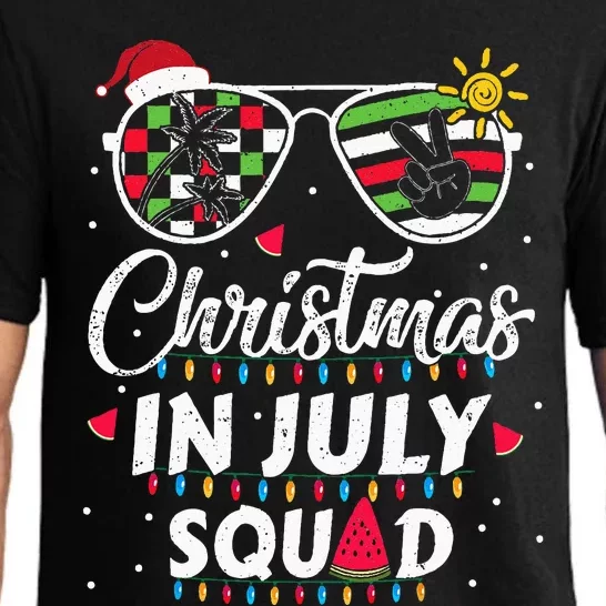 Christmas In July Squad Funny Summer Xmas Pajama Set