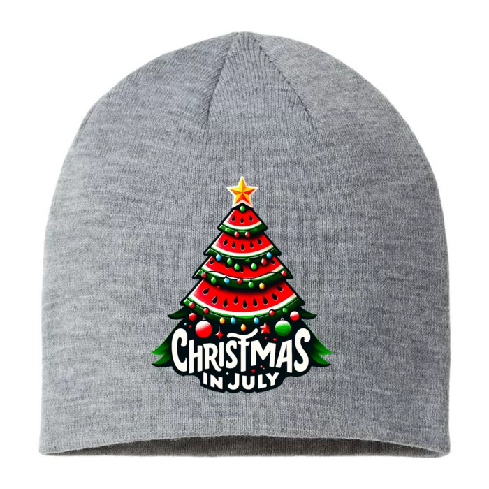 Christmas In July Watermelon Xmas Tree Summer 8 1/2in Sustainable Knit Beanie