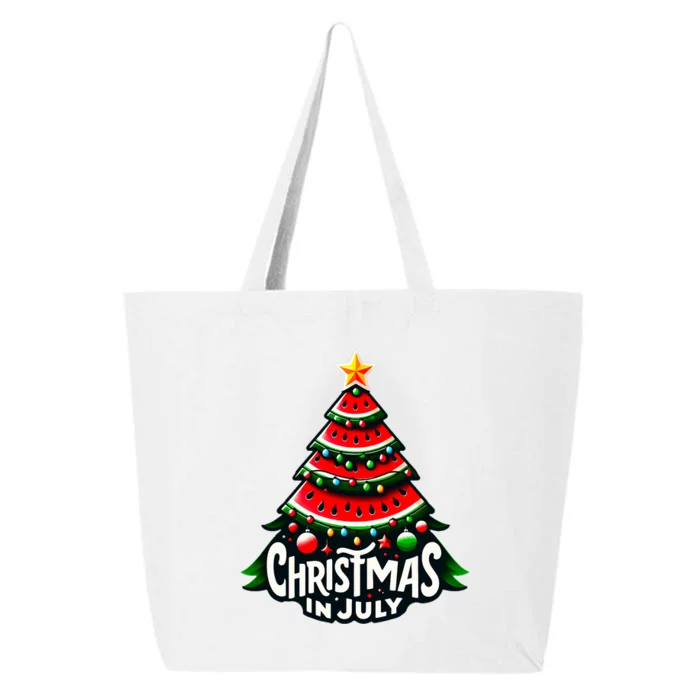 Christmas In July Watermelon Xmas Tree Summer 25L Jumbo Tote