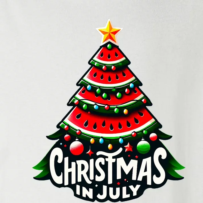 Christmas In July Watermelon Xmas Tree Summer Toddler Long Sleeve Shirt