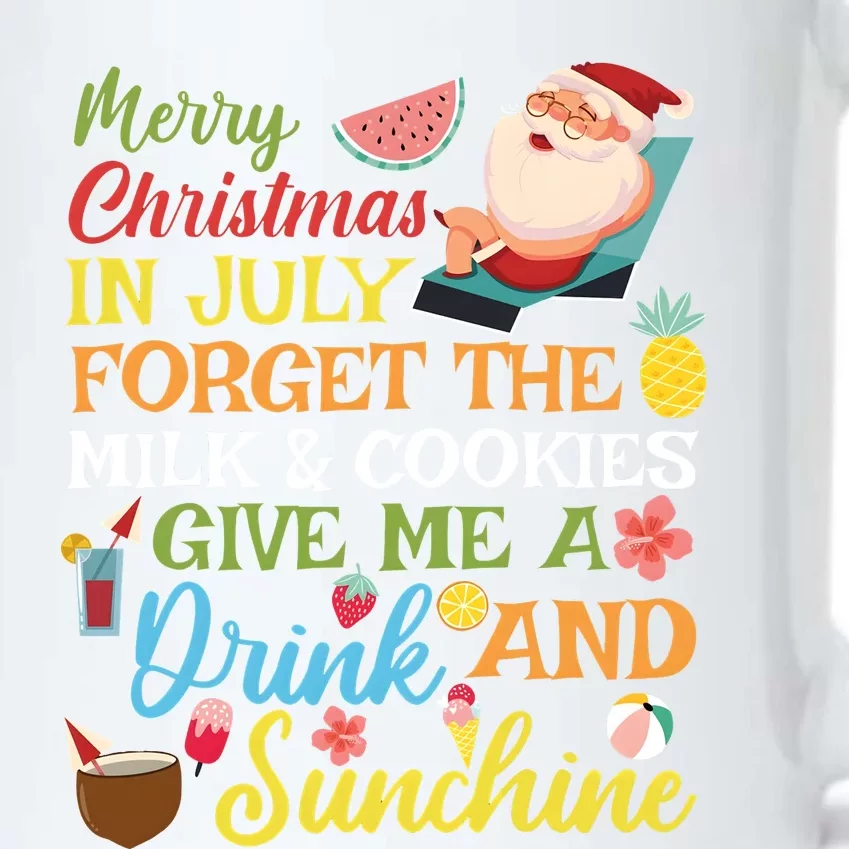 Christmas In July Forget The Milk And Cookie Black Color Changing Mug