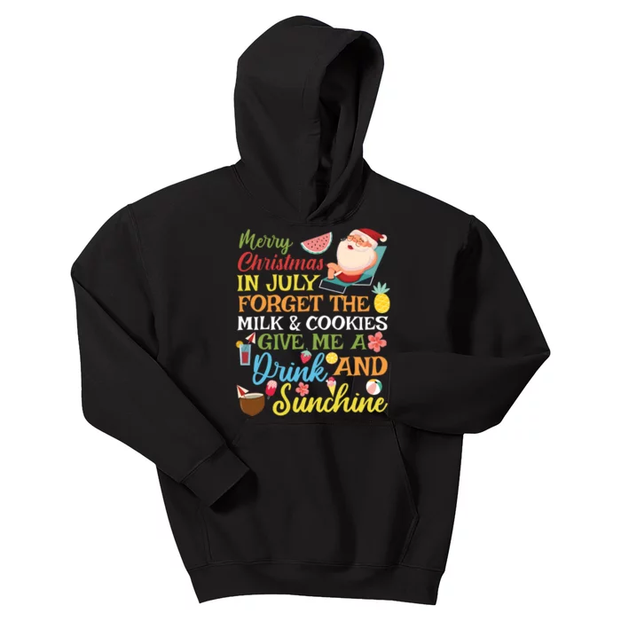 Christmas In July Forget The Milk And Cookie Kids Hoodie