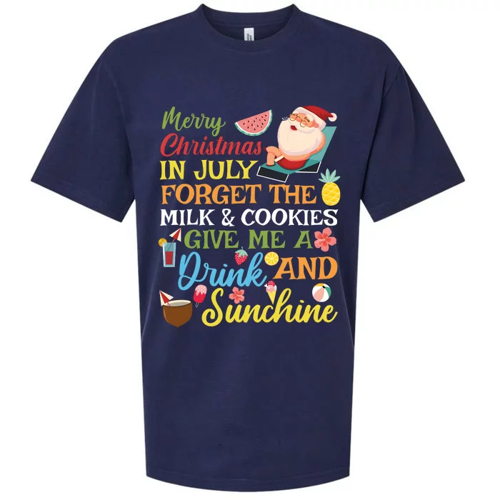 Christmas In July Forget The Milk And Cookie Sueded Cloud Jersey T-Shirt