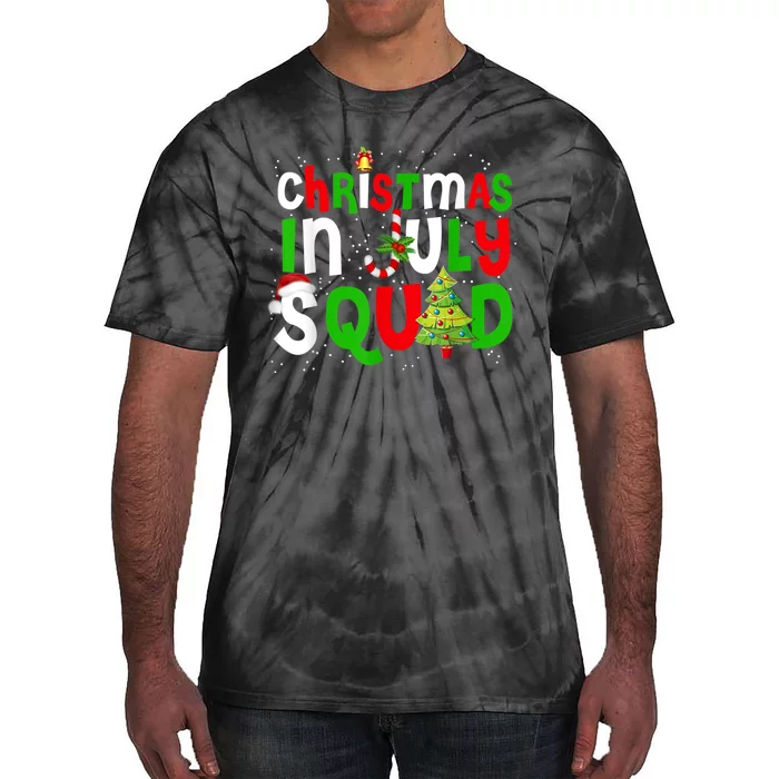 Christmas In July Squad Funny Summer Xmas Men Women Kids Tie-Dye T-Shirt