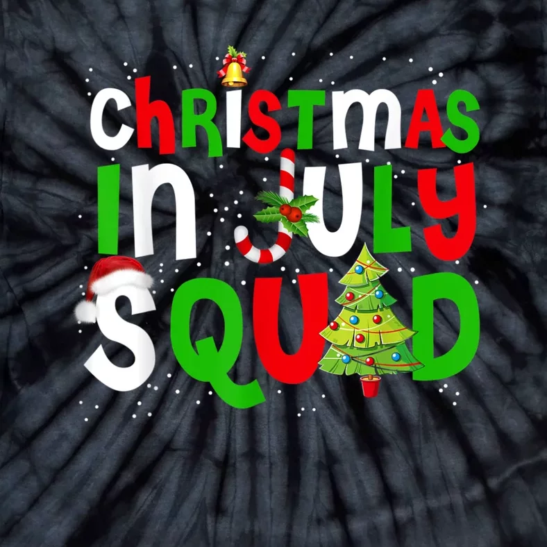 Christmas In July Squad Funny Summer Xmas Men Women Kids Tie-Dye T-Shirt