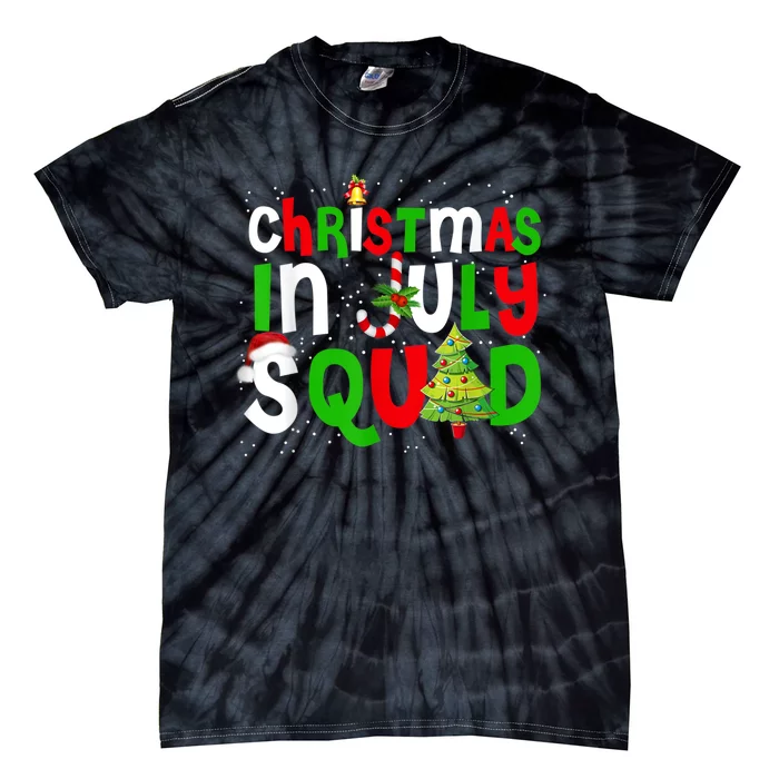 Christmas In July Squad Funny Summer Xmas Men Women Kids Tie-Dye T-Shirt