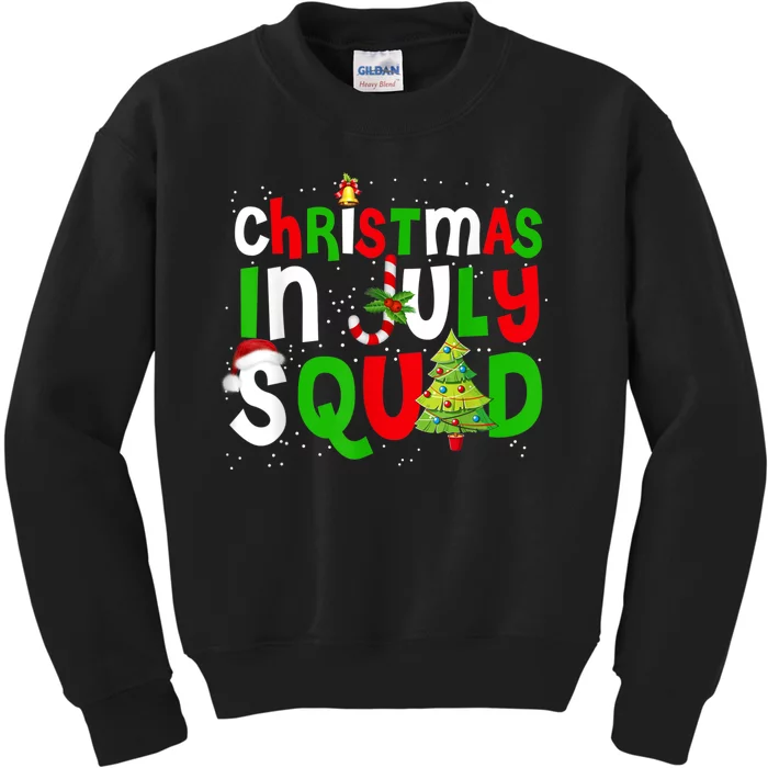 Christmas In July Squad Funny Summer Xmas Men Women Kids Kids Sweatshirt