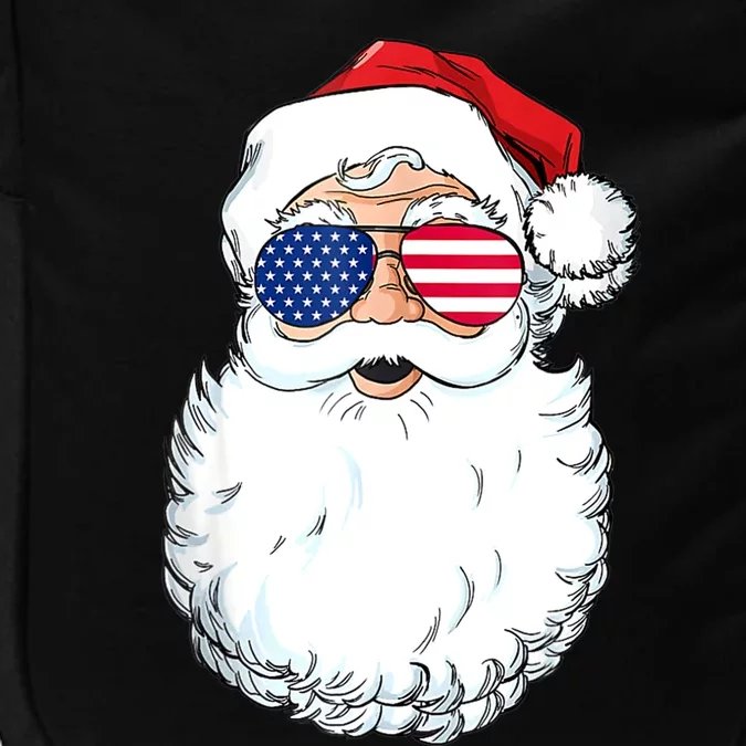 Christmas In July Santa Claus Patriotic USA Sunglasses Impact Tech Backpack