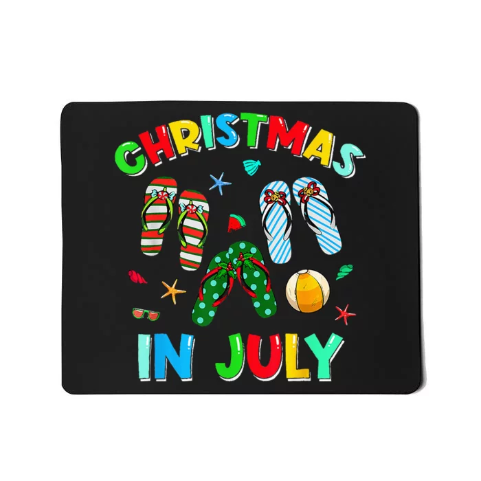 Christmas In July No Cookies Just Cocktails Summer Flamingo Mousepad