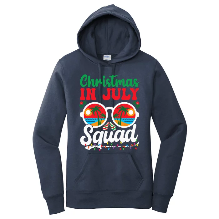 Christmas In July Squad Family Beach Vacation Summer Women's Pullover Hoodie