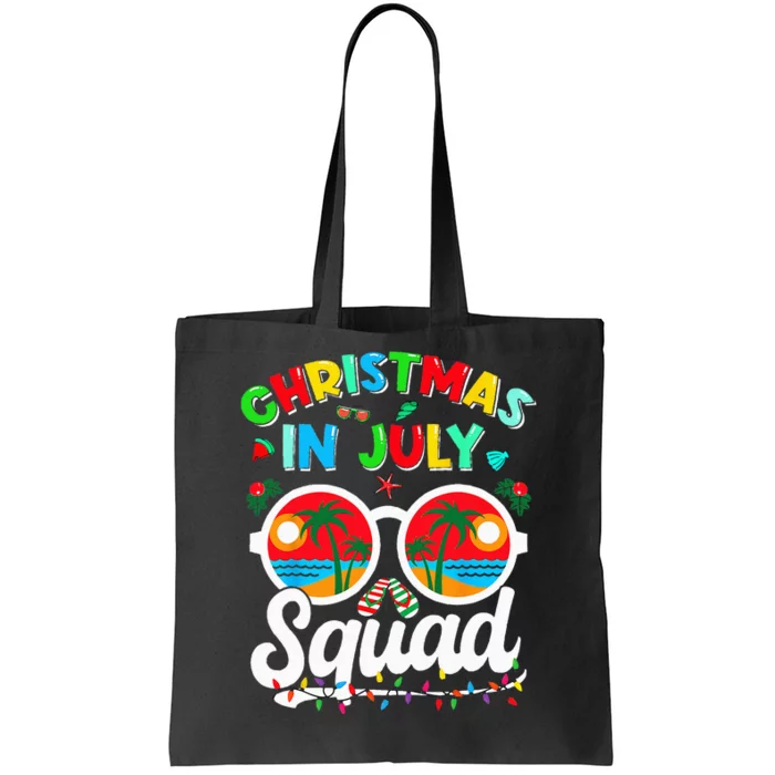 Christmas In July Squad Family Beach Vacation Summer Tote Bag