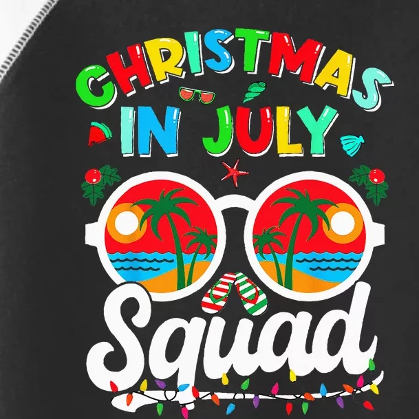 Christmas In July Squad Family Beach Vacation Summer Toddler Fine Jersey T-Shirt