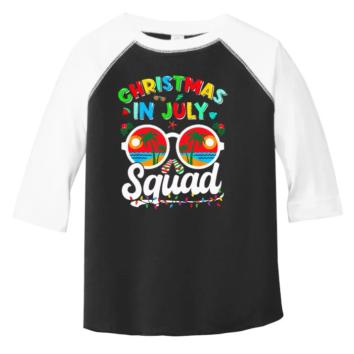 Christmas In July Squad Family Beach Vacation Summer Toddler Fine Jersey T-Shirt