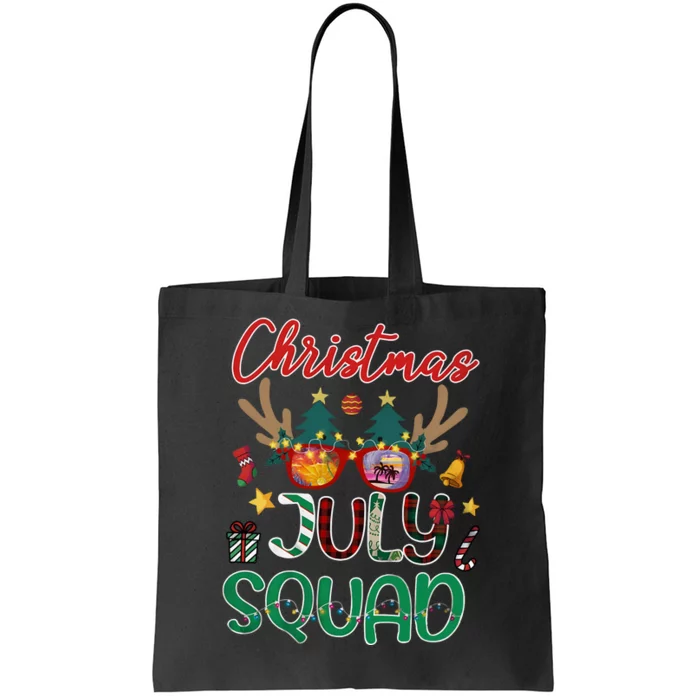 Christmas In July Santa Hat Sunglasses Summer Tote Bag