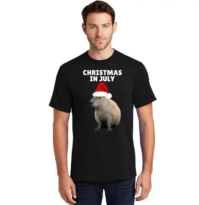 Christmas In July Capybara Ok I Pull Up Tall T-Shirt