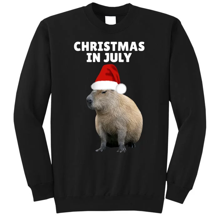 Christmas In July Capybara Ok I Pull Up Tall Sweatshirt