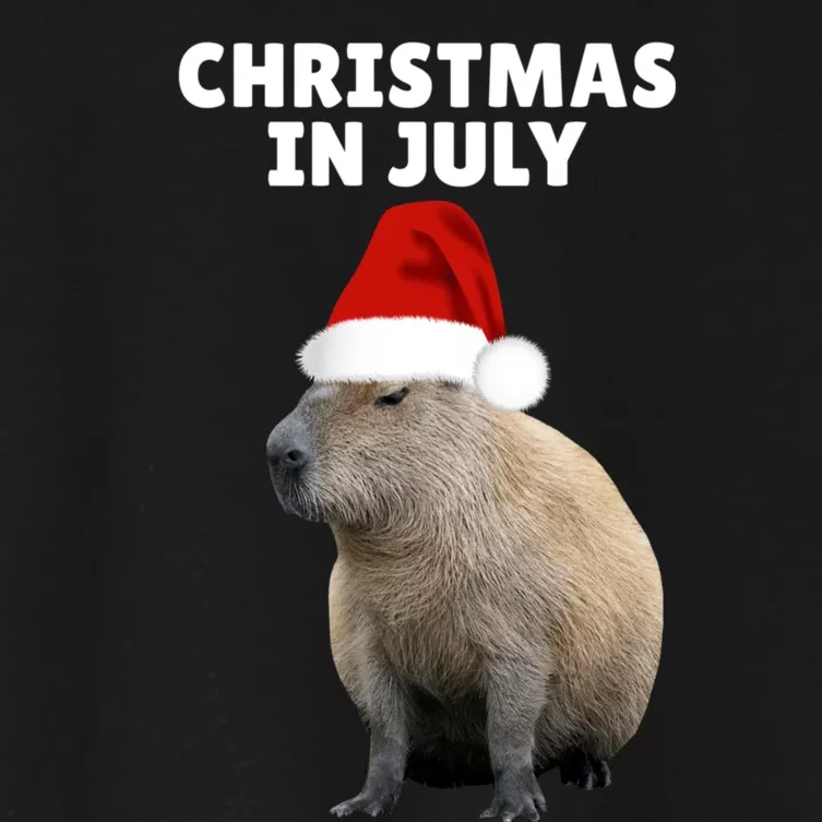 Christmas In July Capybara Ok I Pull Up Women's Crop Top Tee