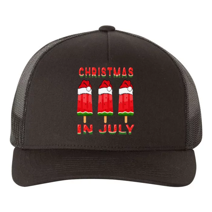 Christmas In July Watermelon Ice Pops Fun Christmas In July Yupoong Adult 5-Panel Trucker Hat