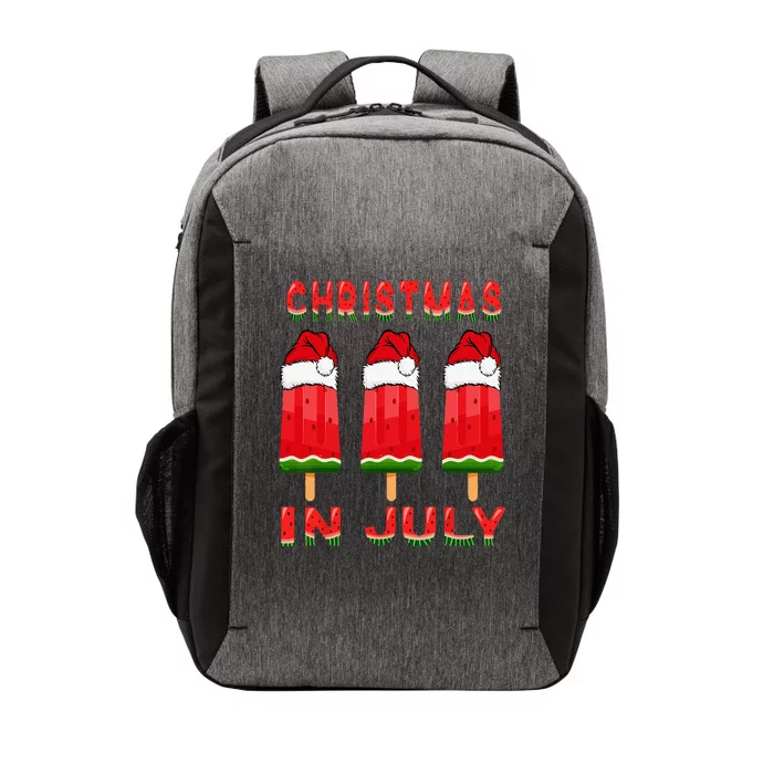 Christmas In July Watermelon Ice Pops Fun Christmas In July Vector Backpack