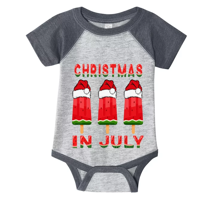 Christmas In July Watermelon Ice Pops Fun Christmas In July Infant Baby Jersey Bodysuit