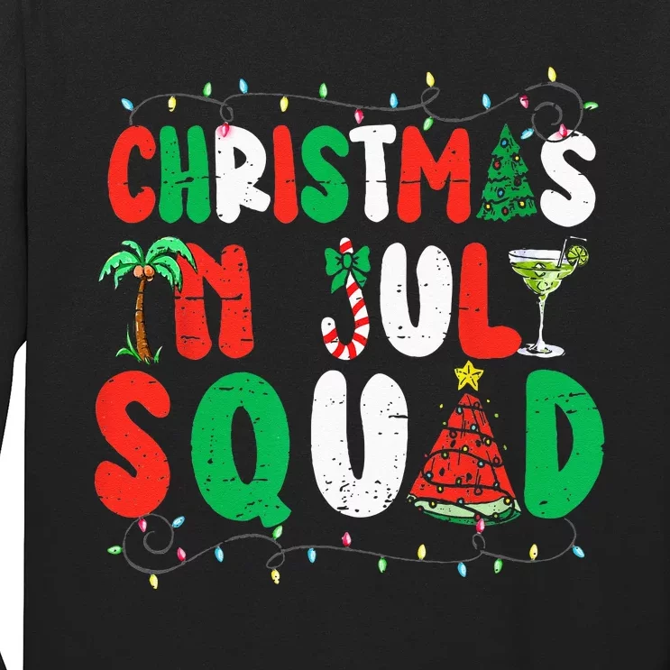 Christmas In July Squad Funny Summer Xmas Long Sleeve Shirt