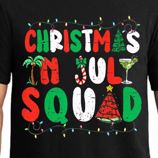 Christmas In July Squad Funny Summer Xmas Pajama Set