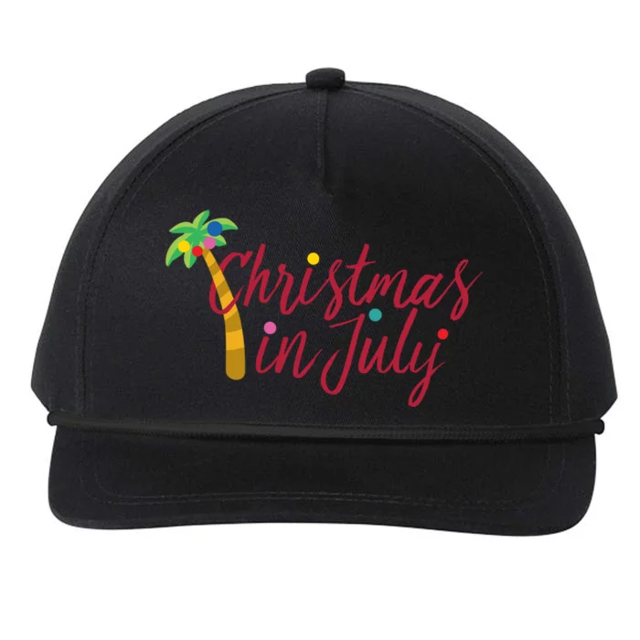 Christmas In July Palm Tree Snapback Five-Panel Rope Hat