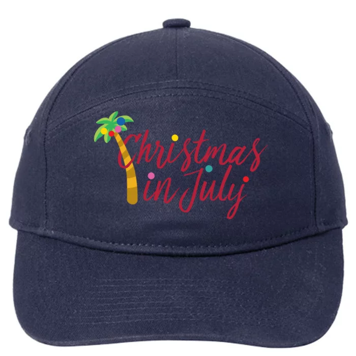 Christmas In July Palm Tree 7-Panel Snapback Hat